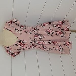 As U Wish by Francescas XS pink floral mini dress